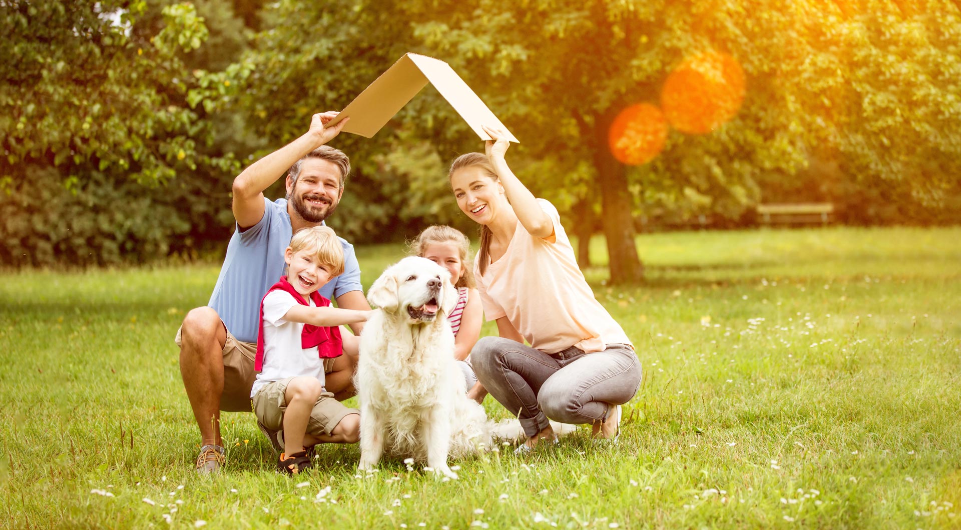 Immobilien Abita Familie Hund Garten Eigenheim